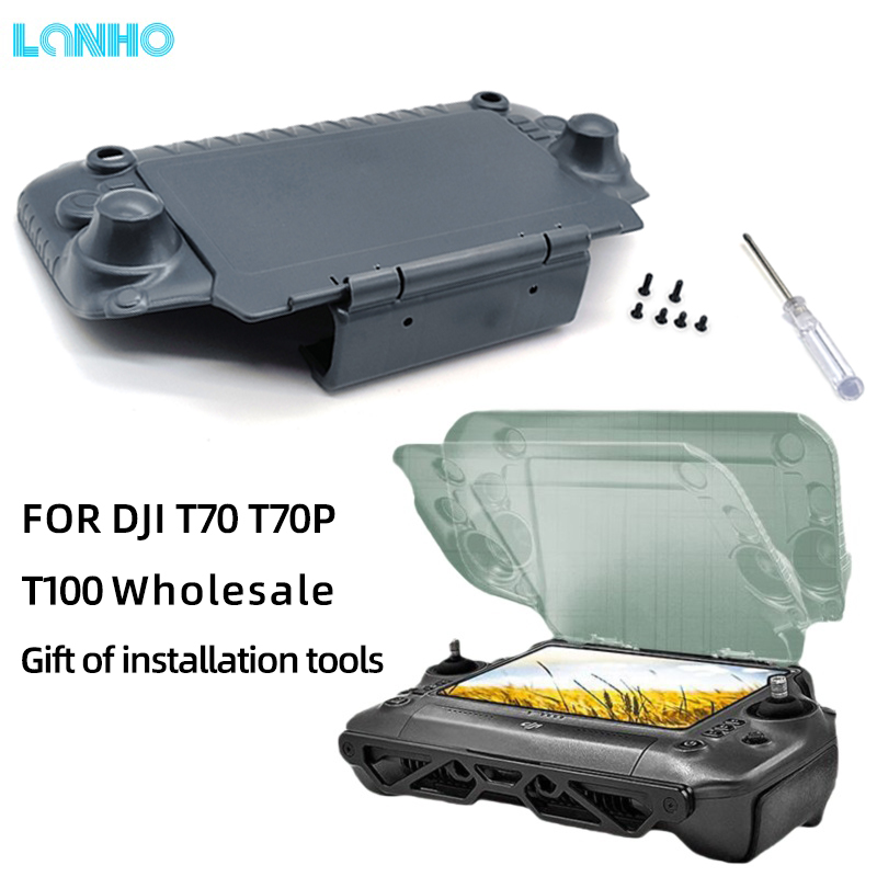 Drone Rc Cover - DJI T100 RC用保護カバーガード、スクリーンサンシェードフード付き、農業用ドローンAgras T70 T70Pリモートコントローラーレンズフード