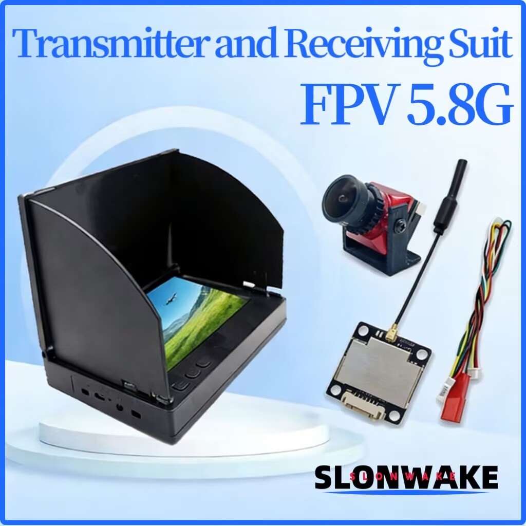 Drone Rc With Screen - SLONWAKE FPVスーツ 5.8G 600mW VTX送信機 1500TVLカメラと5インチ受信ディスプレイ画面。