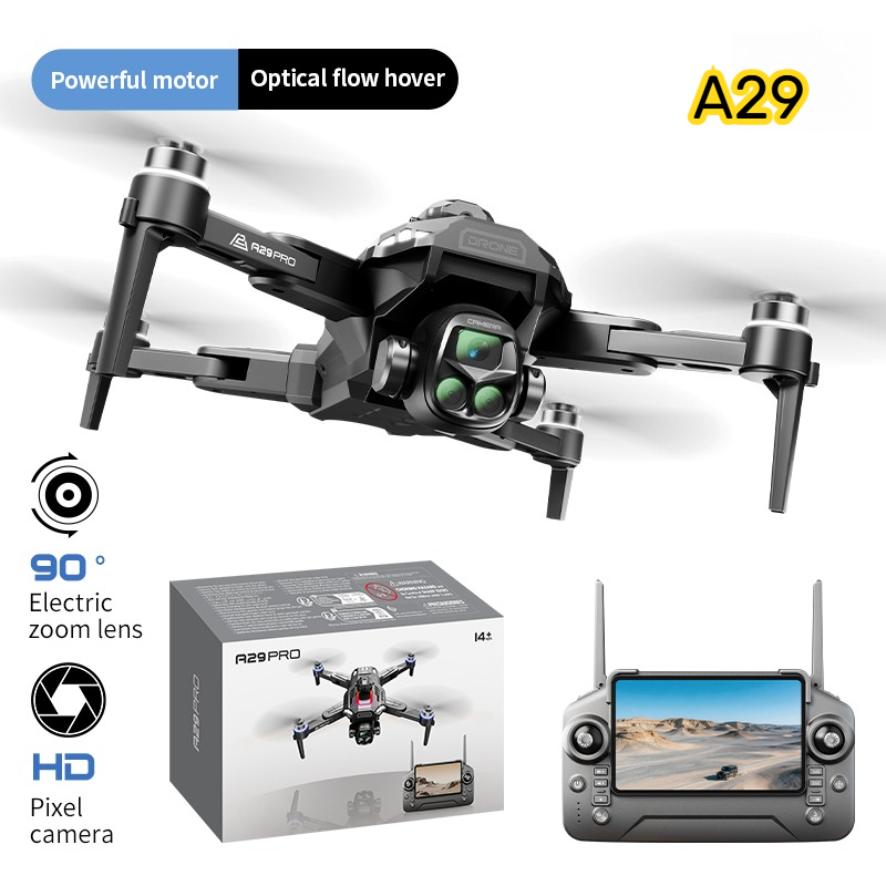 Drone Rc With Screen - RC FPVクアッドコプターA29メカスタイルドローン クールLEDフル障害物回避 5.6インチスクリーンRCドローン ティーンエイジャー、ホビーヤー向けプレゼント