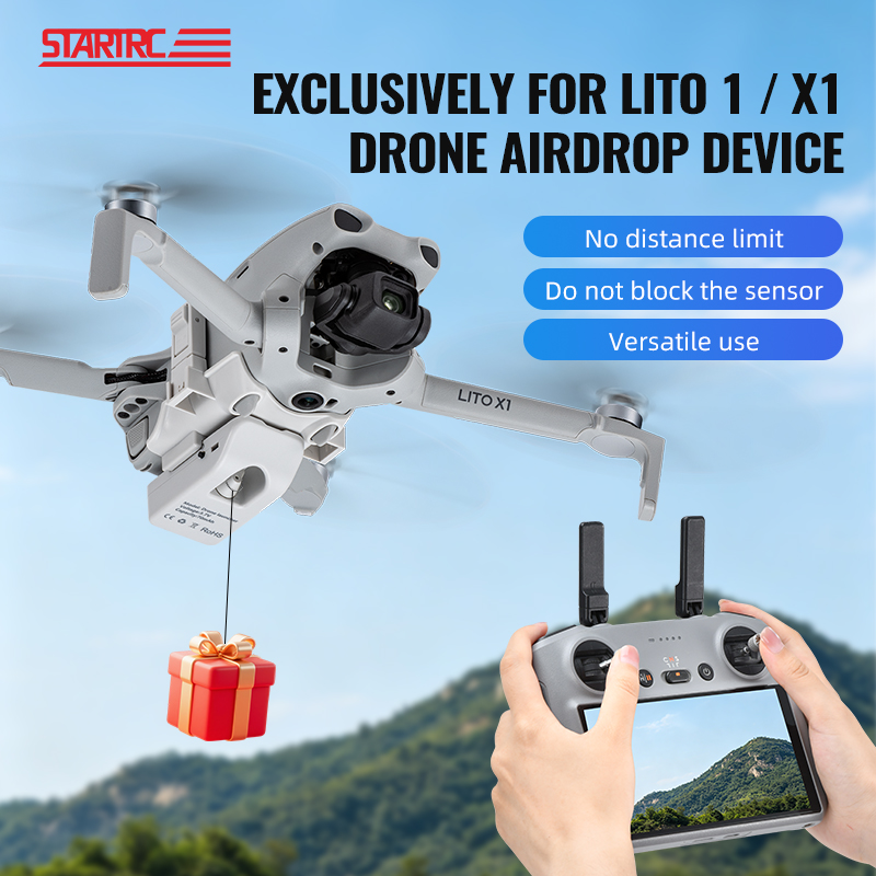 Drone Dji Rc N1 - 12KM エアドロップシステム DJI Lito 1/X1 ドローン用ペイロードドロッパースローワー輸送配送デバイスアクセサリー