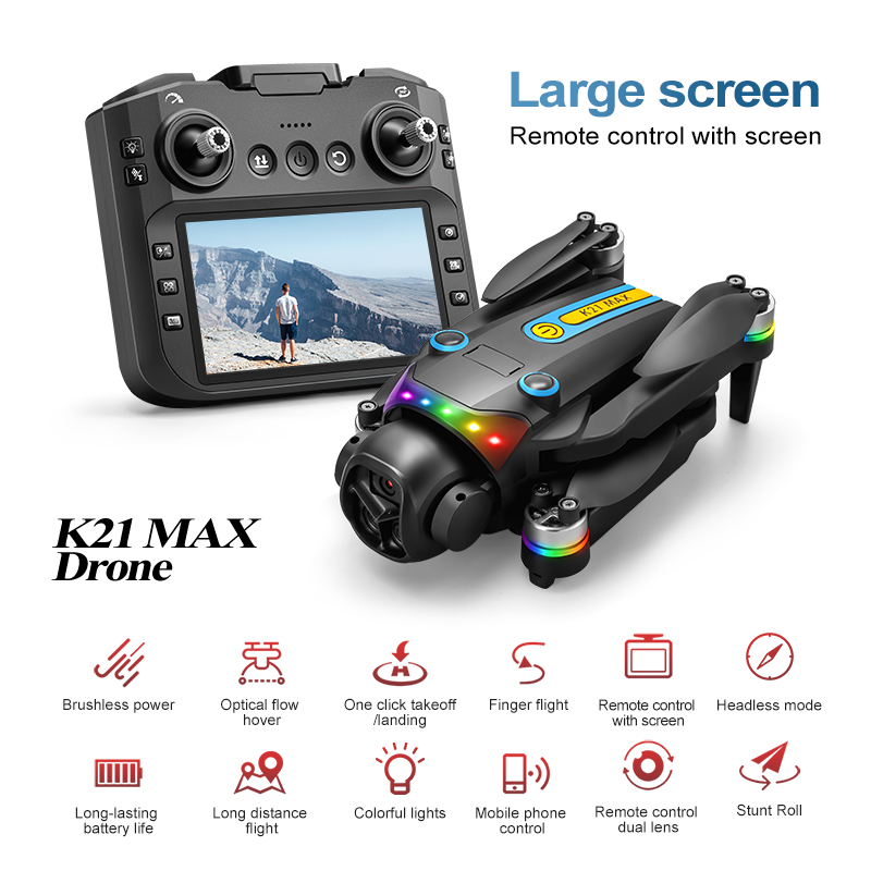 Drone Rc With Screen - 屋外用電動ドローン デュアルカメラ 90 ° 120 °