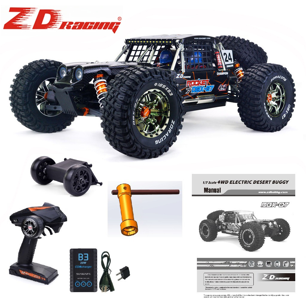 Esc 4In1 Brushless - Zd-レースカーDBX-07 rc,1/7g,4wd 80km/h,高速,ブラシレスモーター,砂漠向けのリモートコントロールモデル