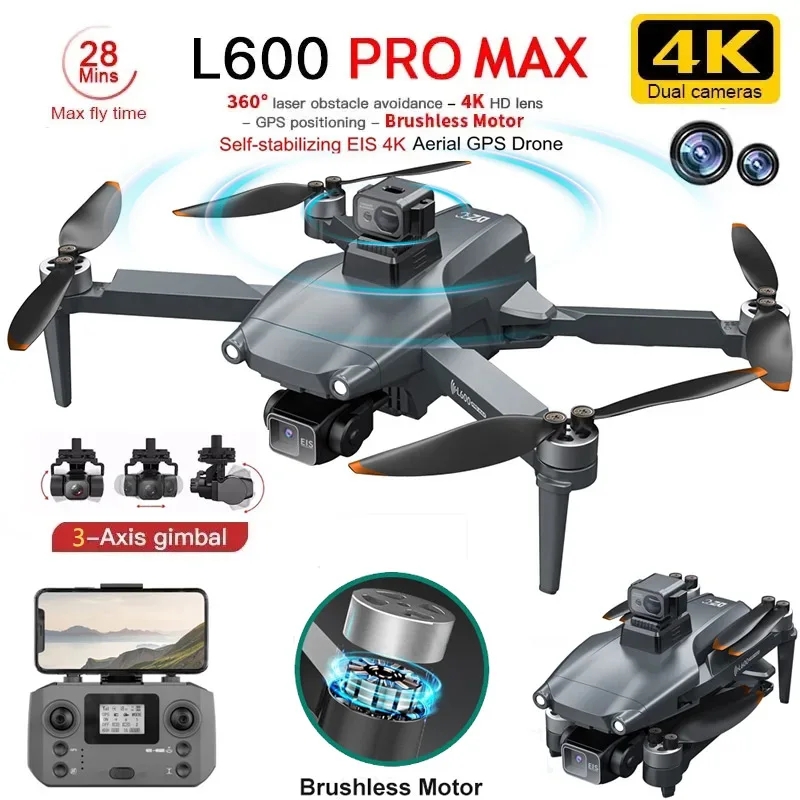 Drone Rc With Screen - L600 プロマックス GPS ドローンプロフェッショナル 4K 3