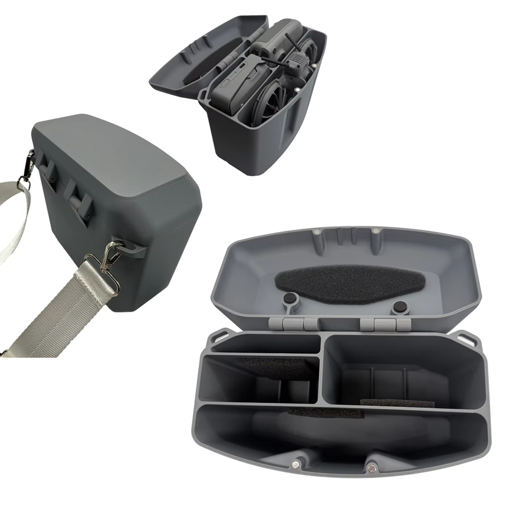 Drone Rc Cover - DJI Neo 2用3Dプリント製ボックス、磁気蓋付き、調整可能なストラップ、ドローンバッテリーハブとRC N3コントローラーを収納できるハードキャリングケース