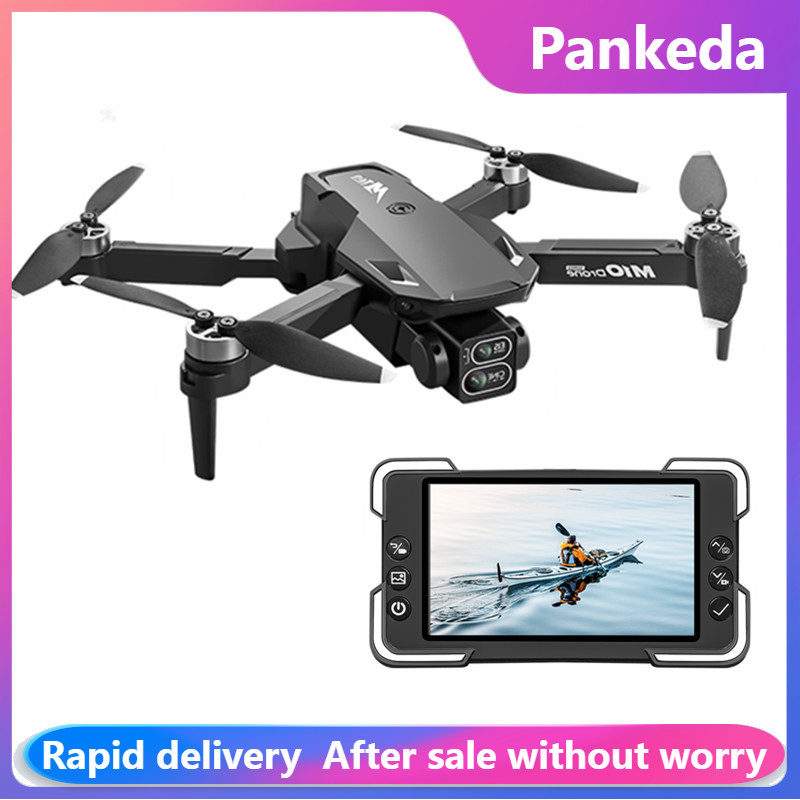 Drone Rc With Screen - M10カメラドローン、画面付きリモコン、デュアルカメラ、オプティカルフローポジショニング、2.4G RCクアッドコプター、ワンボタン離陸ドローン