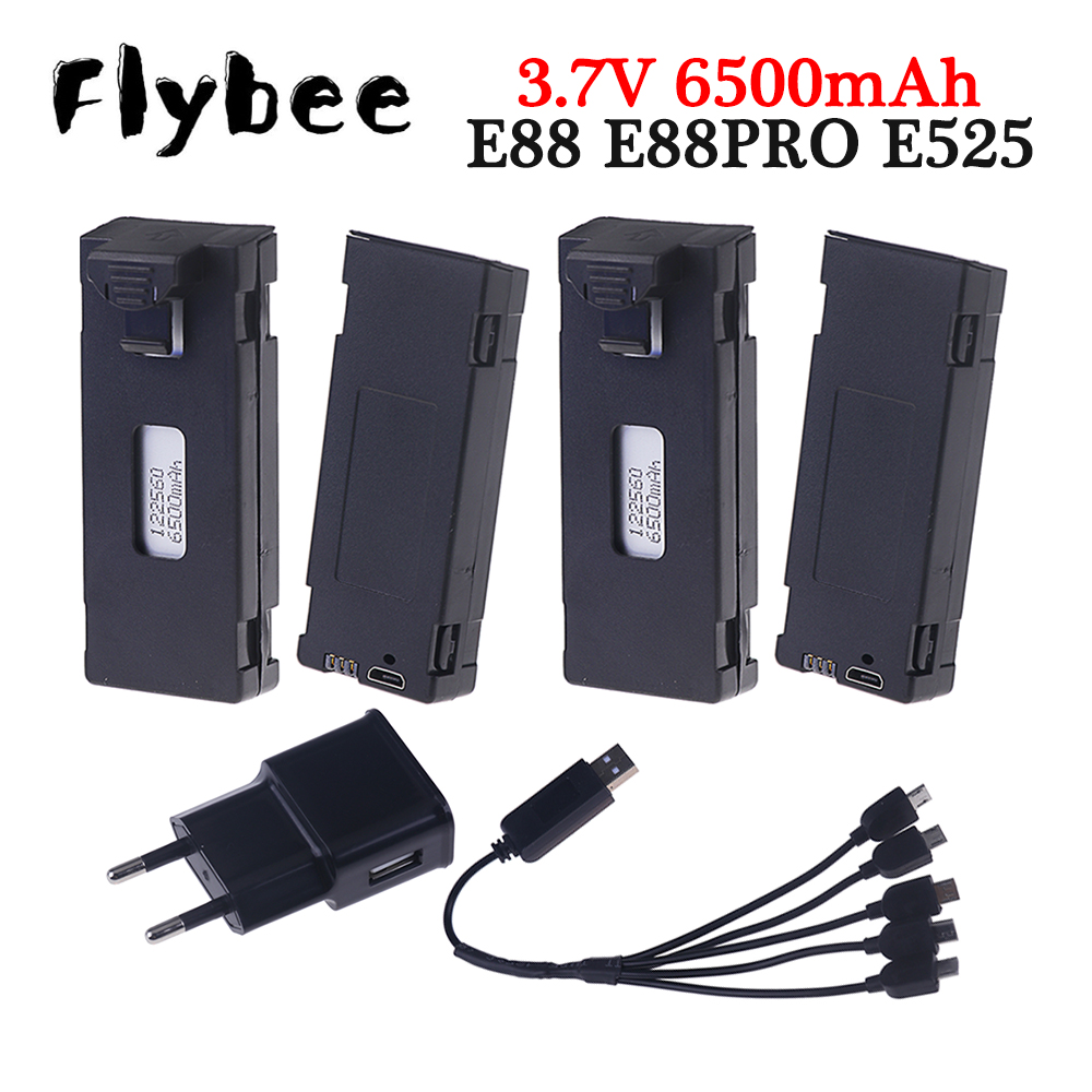 Drone Rc E99 Pro - RCドローン用充電式バッテリー充電器、クワッドコプター部品、3.7v、6500mah、e88、e88pro、e99、e99pro、p1、k3、p10、a13、e525