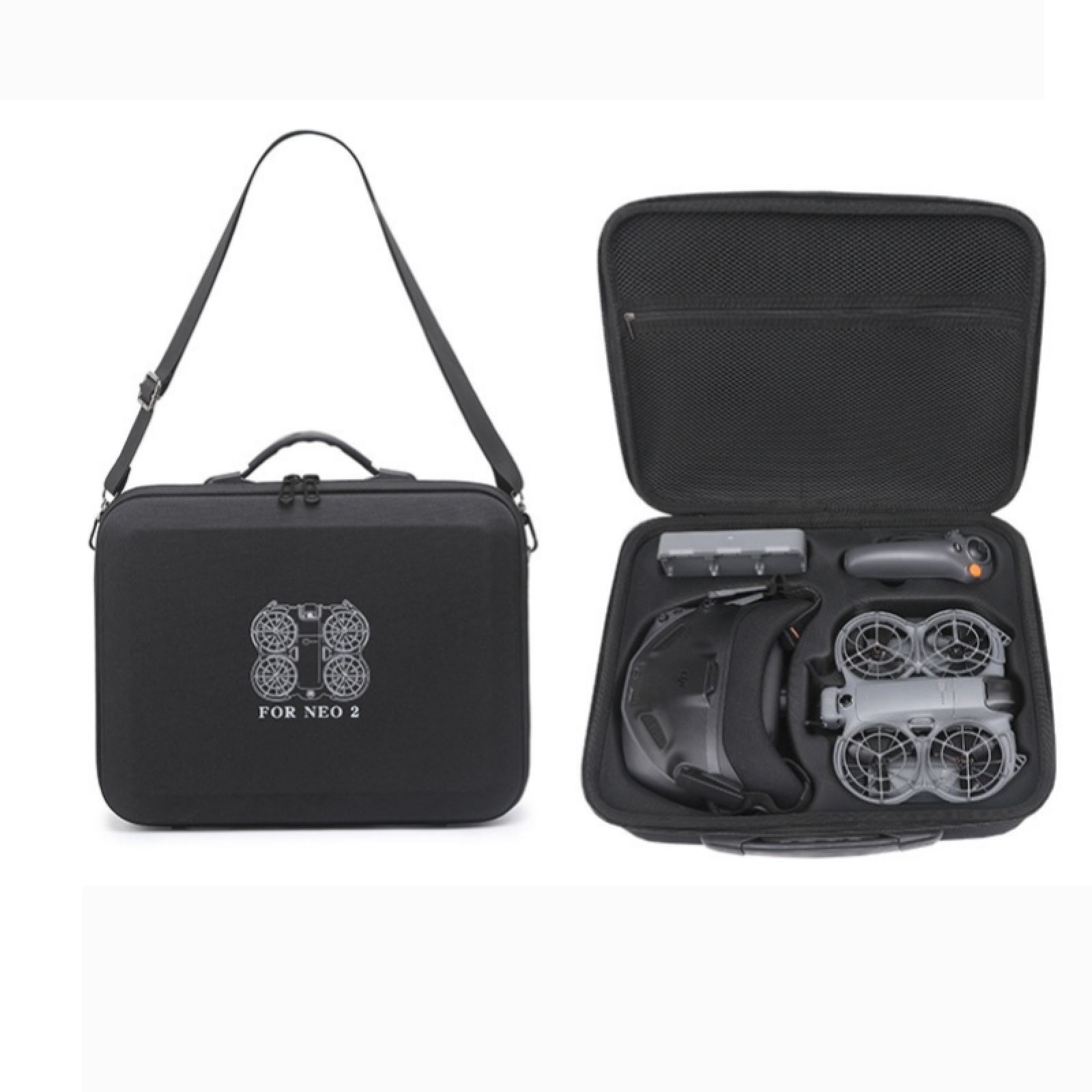 DJI Neo 2用ハードケース、キャリングケース大容量収納 - Drone Rc N3 3 Batteries のレビューと価格