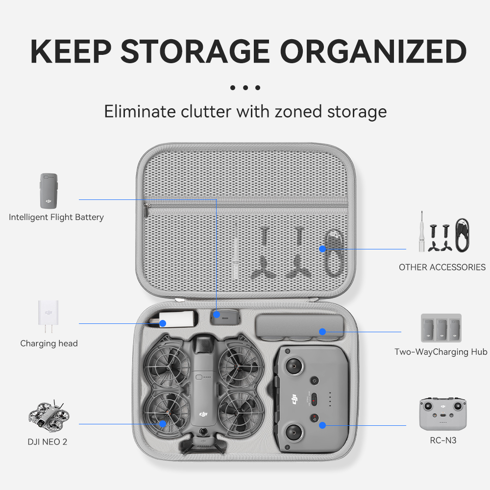 DJI NEO 2ドローンアクセサリー用XFJIトラベルオー - Drone Rc Cover のレビューと価格