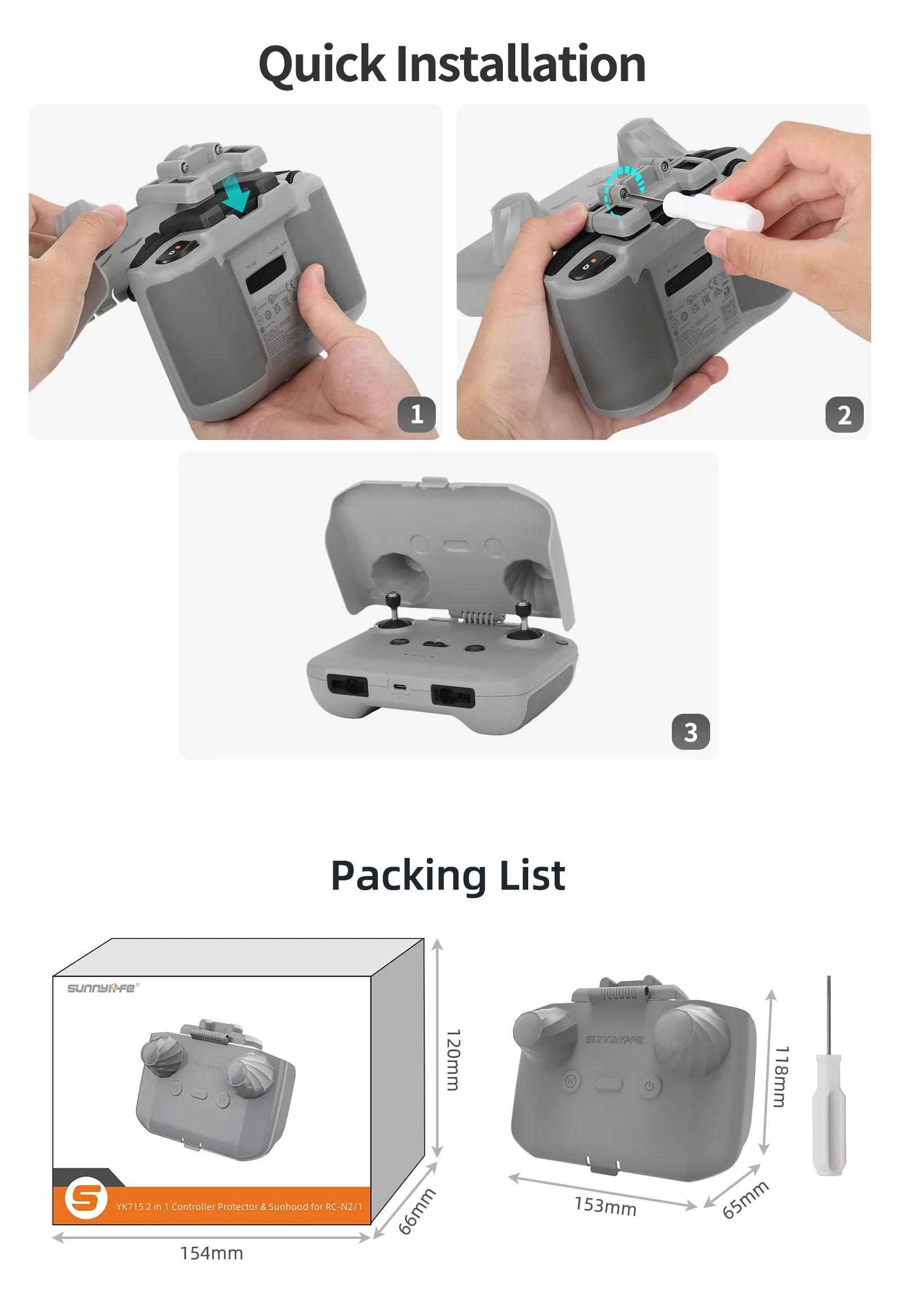 2 in 1 コントローラープロテクター サンフード コント - Drone Rc Cover のレビューと価格