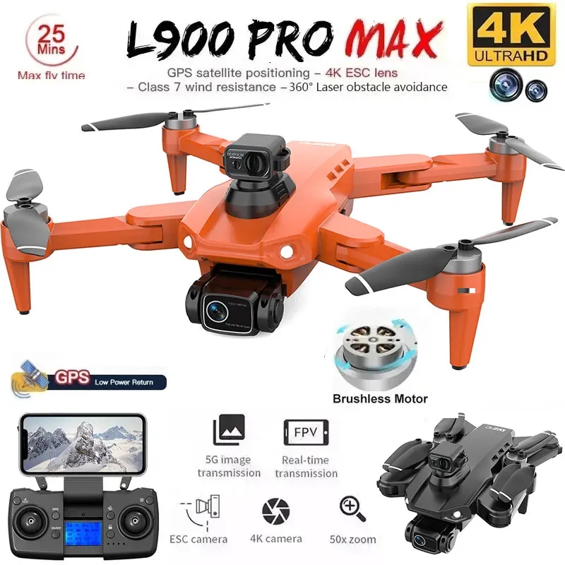 L900 Pro MAX GPS ドローン 4K プロフェッ - Drone Gps Rc Tt36 のレビューと価格