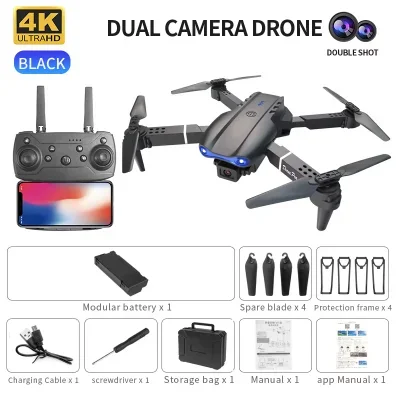 E99 K3 Pro 4Kドローン 折りたたみ式 デュアルカ - Drone Rc E99 Pro のレビューと価格