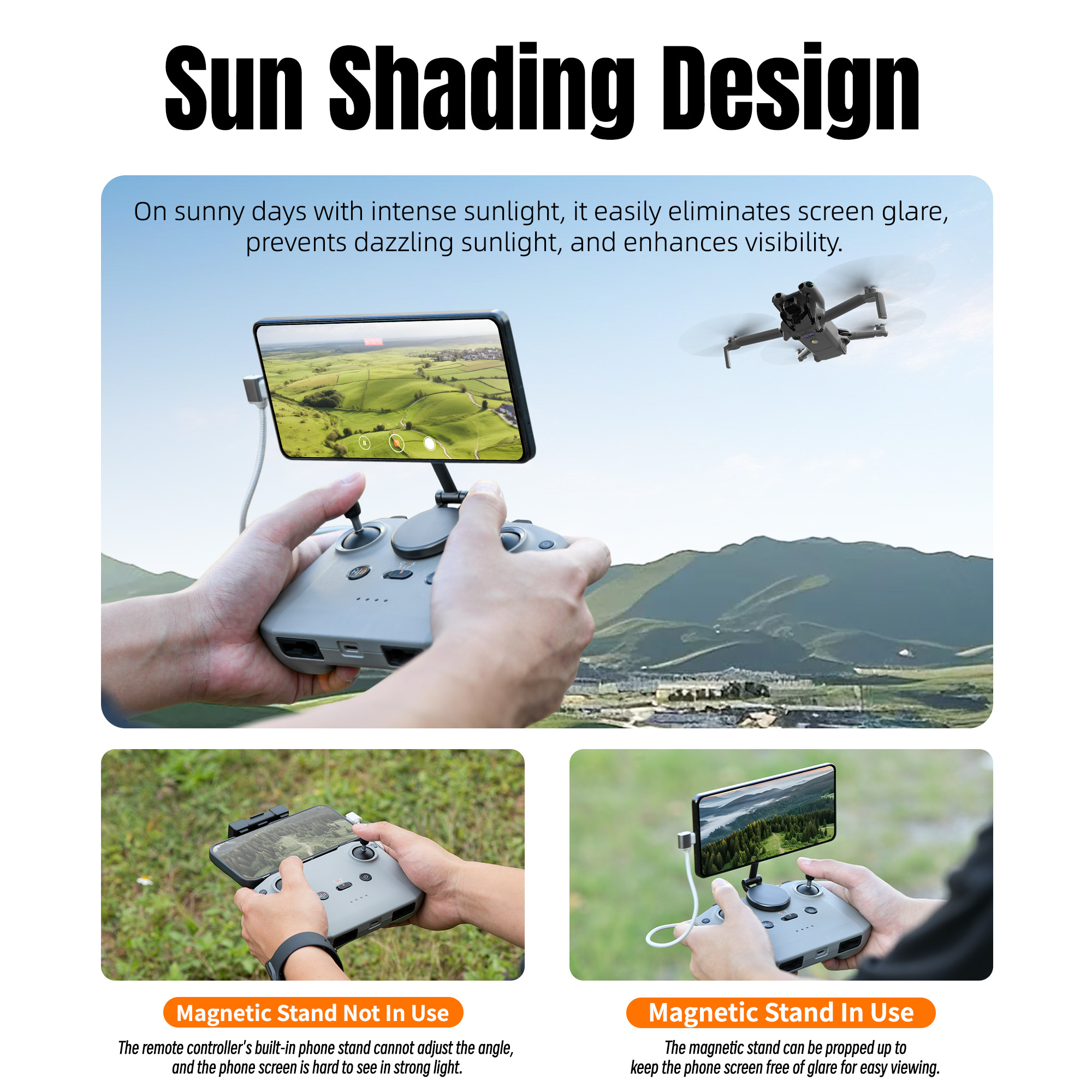 調整可能な磁気式スマホスタンド RC-N1 / N2 / N - Drone Dji Rc N1 のレビューと価格