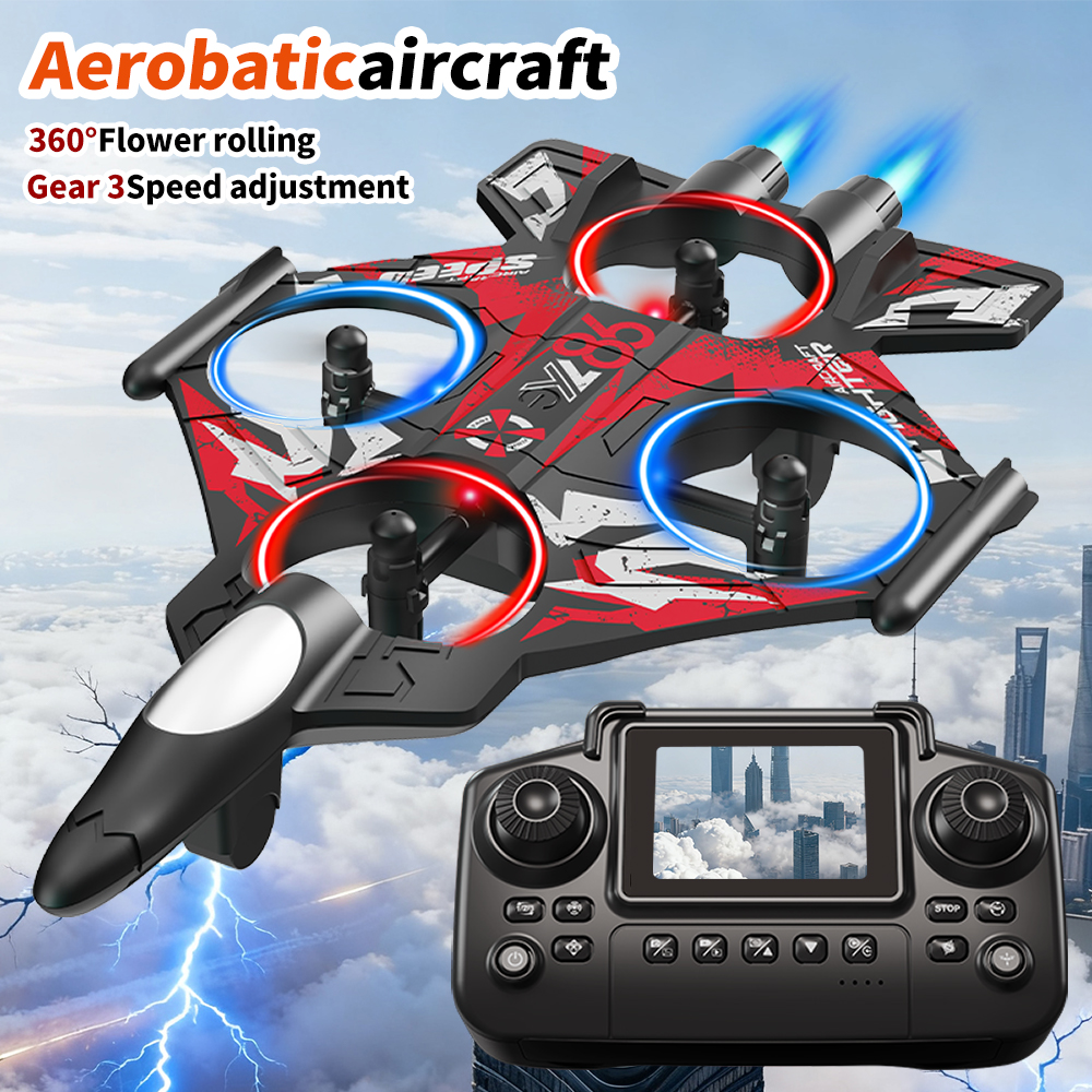 戦闘機ドローン スクリーン付きリモコン 高度維持機能 360 - Drone Rc Plegable のレビューと価格