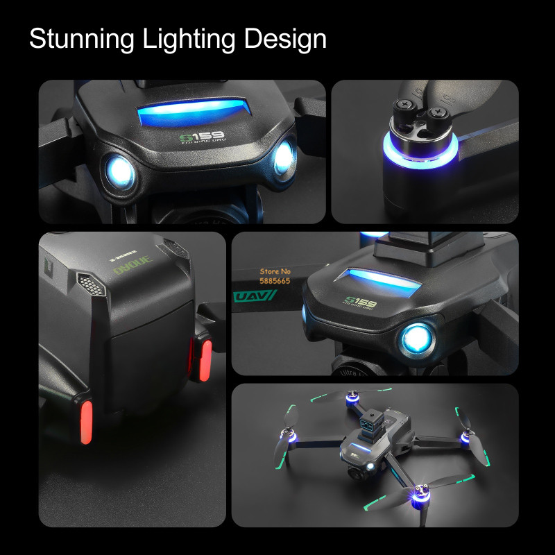 リモコン付きクワッドコプタードローン,障害物回避,LEDスク - Drone Rc With Screen のレビューと価格