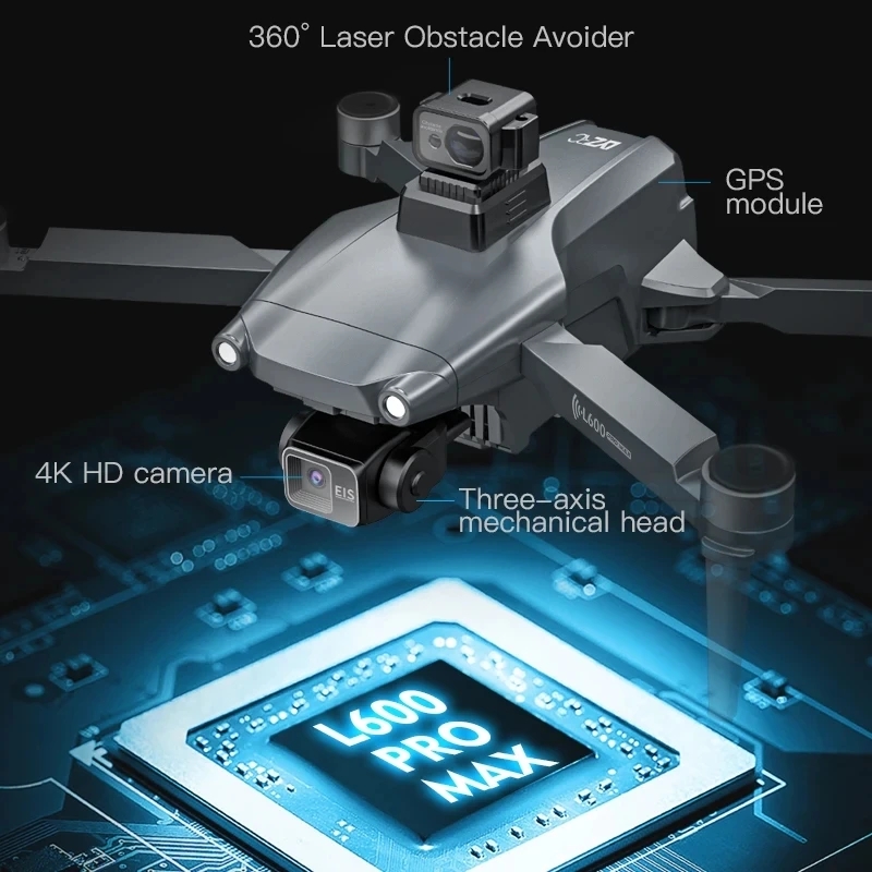 L600 プロマックス GPS ドローンプロフェッショナル  - Drone Rc With Screen のレビューと価格