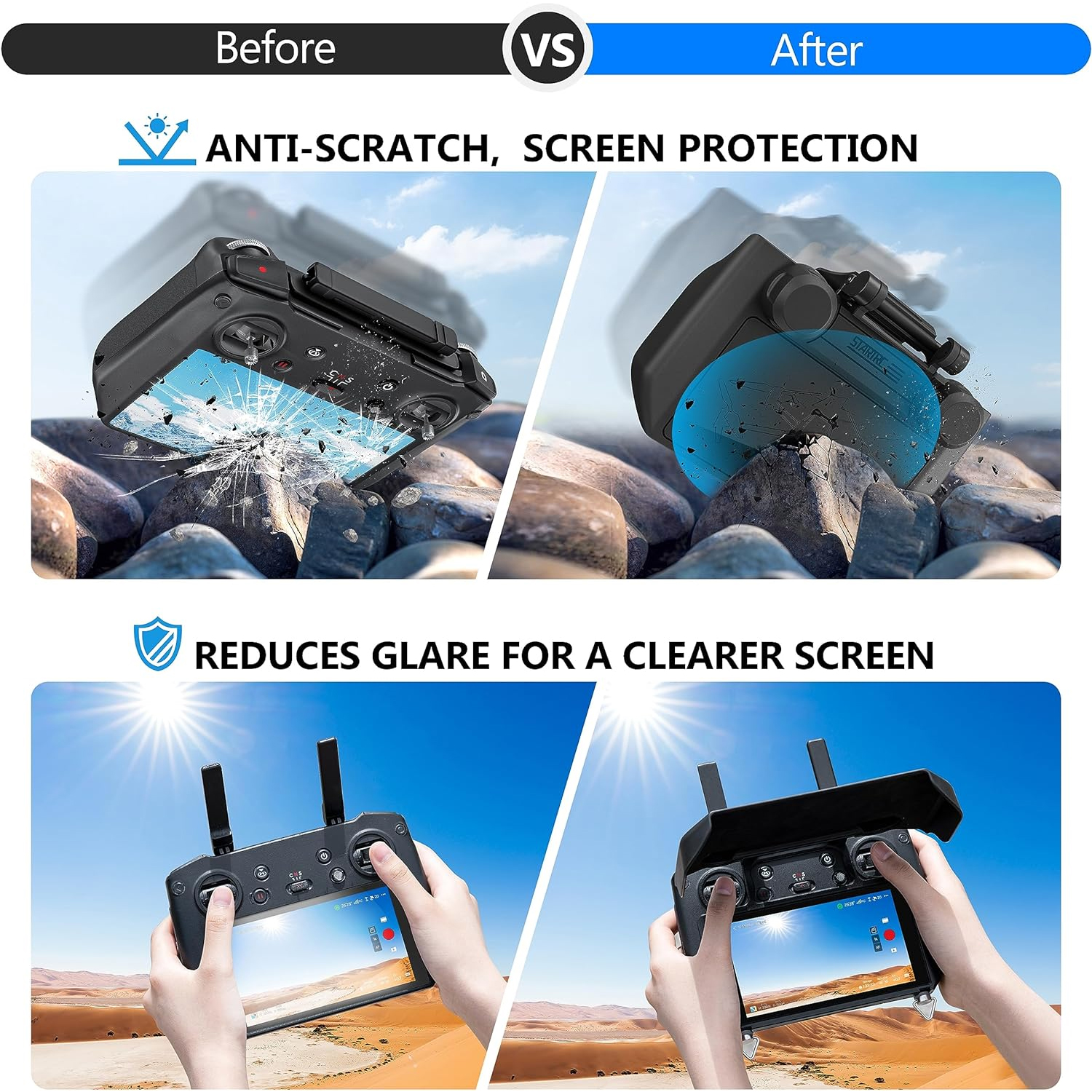 2-in-1 サンフード & ジョイスティックカバー DJI - Drone Rc Cover のレビューと価格