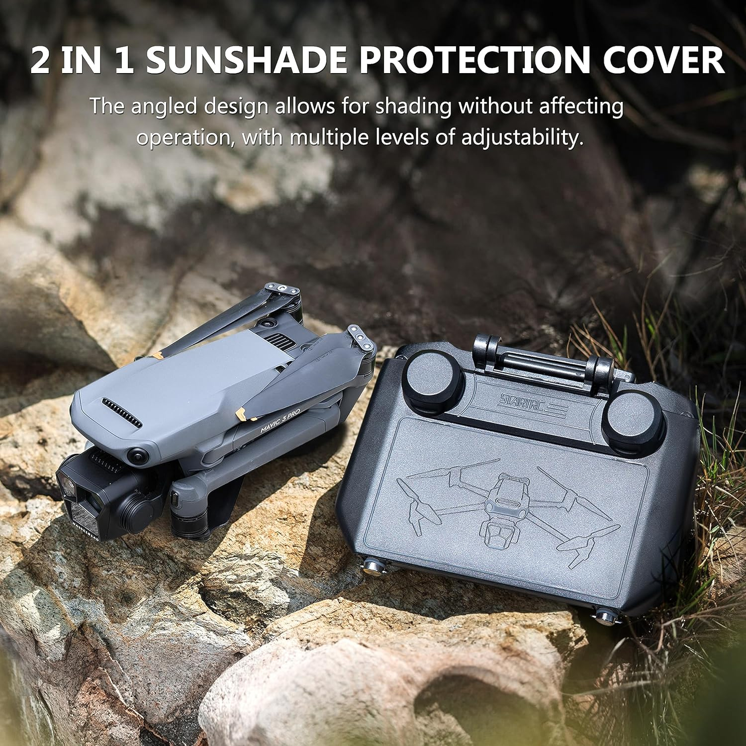 2-in-1 サンフード & ジョイスティックカバー DJI - Drone Rc Cover のレビューと価格