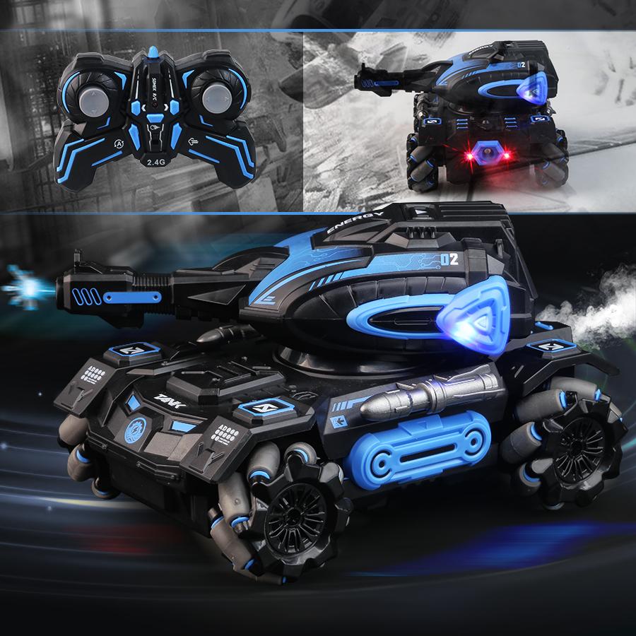 RC スプレー車 2.4 グラム四輪スタント発射水球タンク車 - Drone Rc Plegable のレビューと価格
