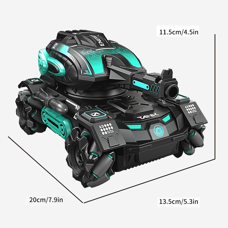 RC スプレー車 2.4 グラム四輪スタント発射水球タンク車 - Drone Rc Plegable のレビューと価格