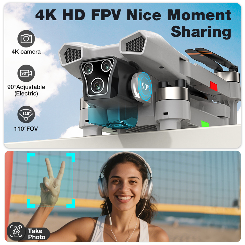 新型ホットL017プロドローン ブラシレス 3Dロール 36 - Drone Rc With Screen のレビューと価格