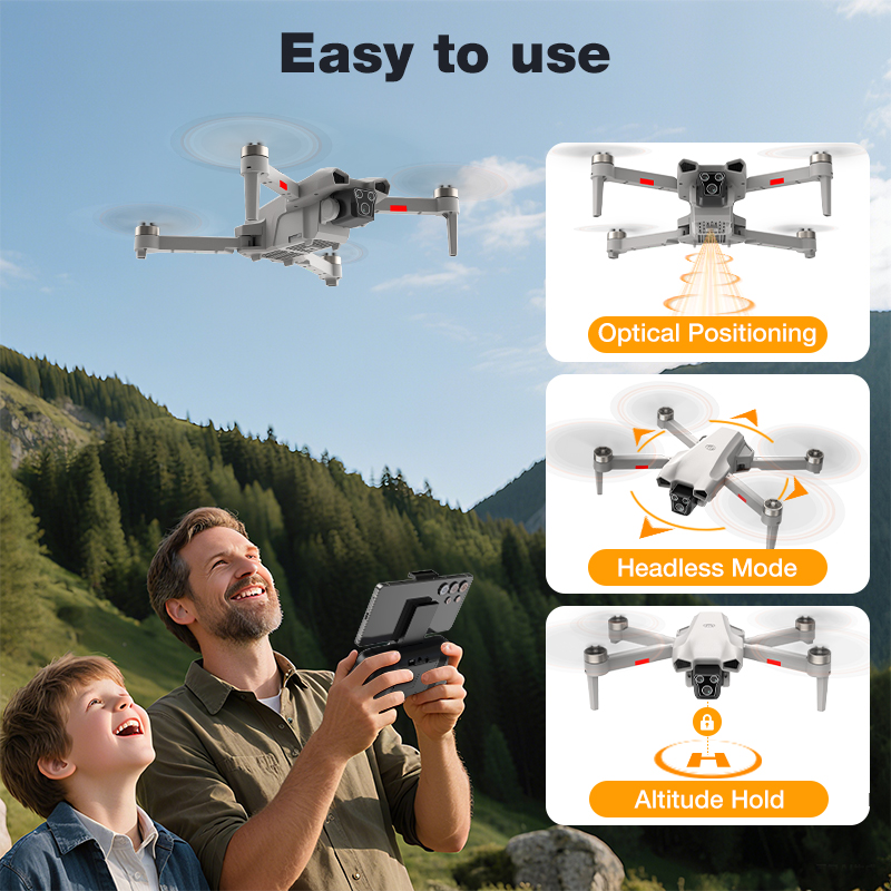新型ホットL017プロドローン ブラシレス 3Dロール 36 - Drone Rc With Screen のレビューと価格