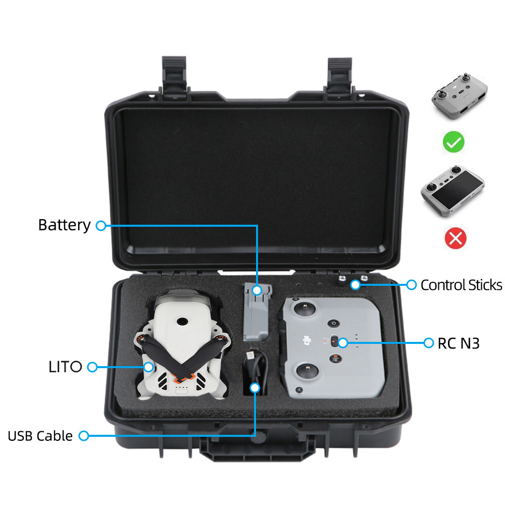 DJI Lito 1 用ポータブルキャリングケース 防爆収納 - Drone Dji Rc N1 のレビューと価格